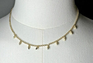 Kendra Scott Addison Choker Necklace Gold Tone Spike Charm Adjustable